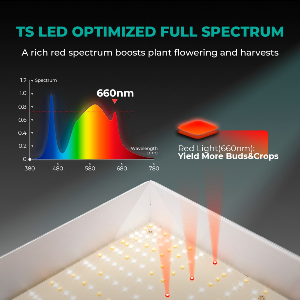Mars Hydro TS 1000 150W Dimmable Full Spectrum LED Grow Light - Midwest Grow LLC