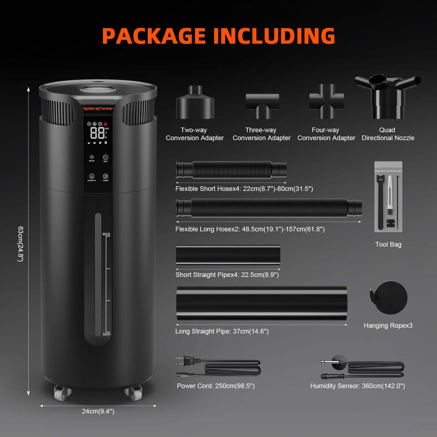 Spider Farmer Cool Mist Humidifier 16L - Midwest Grow LLC