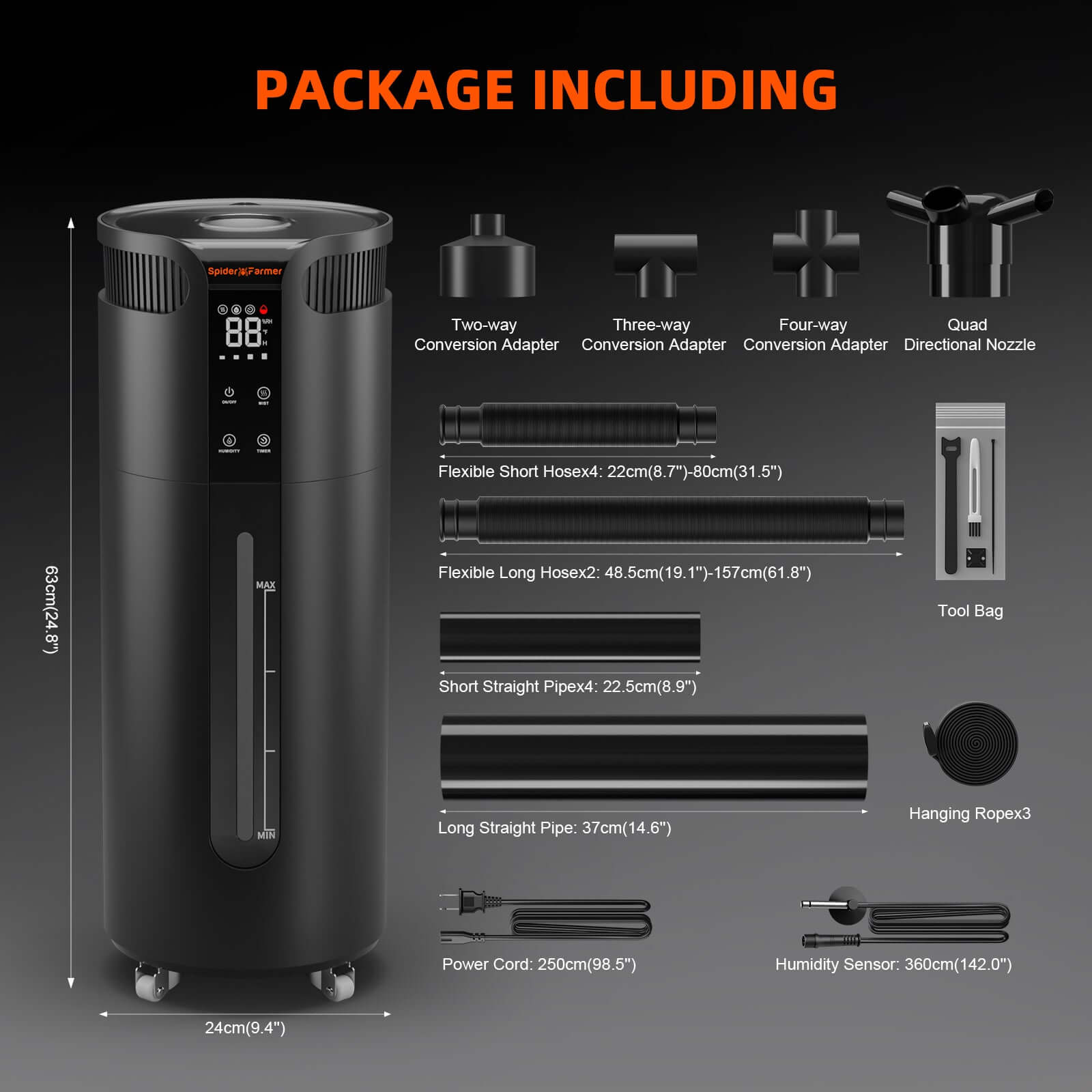 Spider Farmer Cool Mist Humidifier 16L - Midwest Grow LLC
