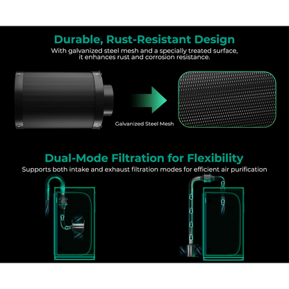 Mars Hydro 4" Inline Air Carbon Filter - Midwest Grow LLC
