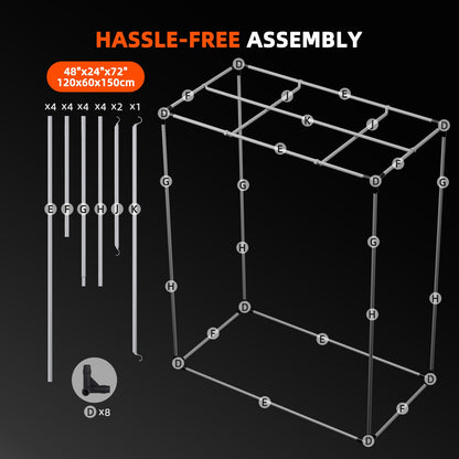 Spider Farmer 2' x 4' x 5' (60 x 120 x 150 cm) Indoor Grow Tent - Midwest Grow LLC