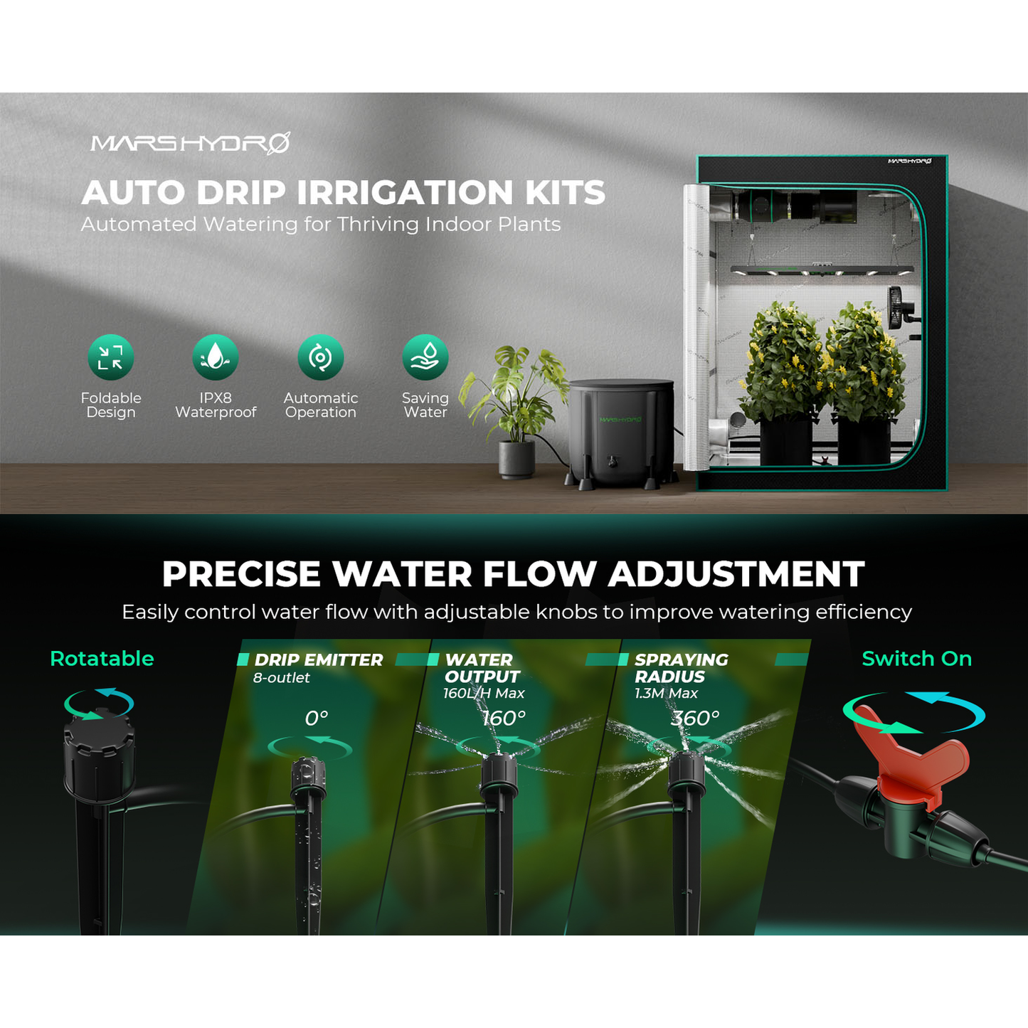 Mars Hydro Drip Irrigation Kit - Midwest Grow LLC
