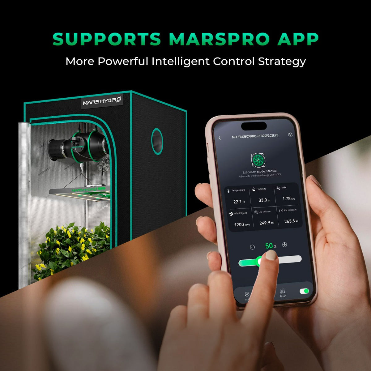 Mars Hydro iFresh 6" Smart Inline Duct Fan and Carbon Filter Combo - Midwest Grow LLC