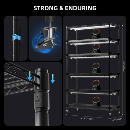 Spider Farmer 6 Tier Plant Stand + 10 x 22W LED Lights Bars + 1' 4" x 3' 8" Grow Tent Kit - Midwest Grow LLC