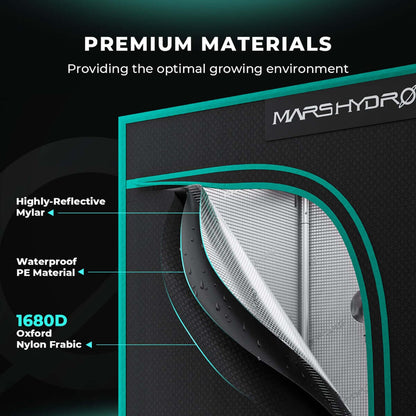 Mars Hydro FC-E3000 LED Grow Light + 3' x 3' Grow Tent + iFresh Inline Fan Combo with Temperature and Humidity Controller - Midwest Grow LLC