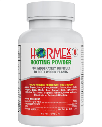 Hormex Rooting Duo: Vitamin B1 Rooting Hormone Concentrate & Rooting Powder #8 for Moderately Difficult to Root Plants