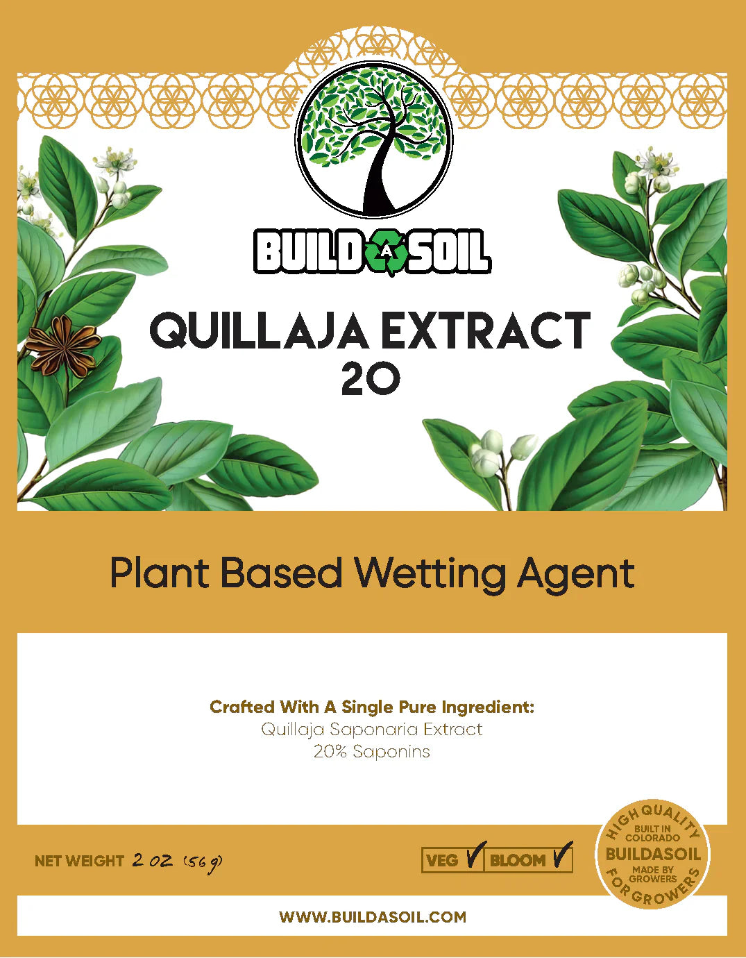 Quillaja Saponaria Extract Powder 20% - Midwest Grow LLC