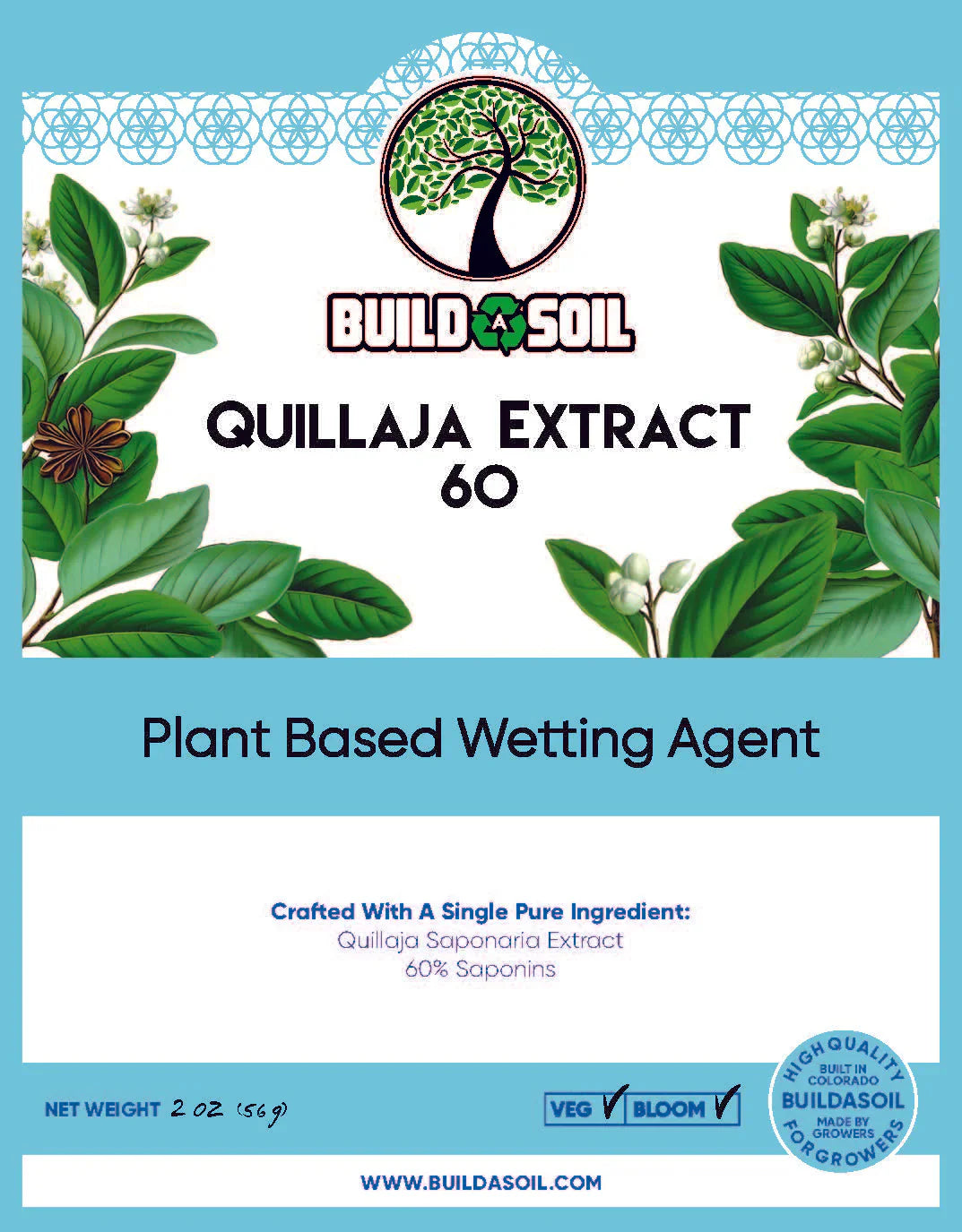 Quillaja Saponaria Extract Powder 60% - Midwest Grow LLC