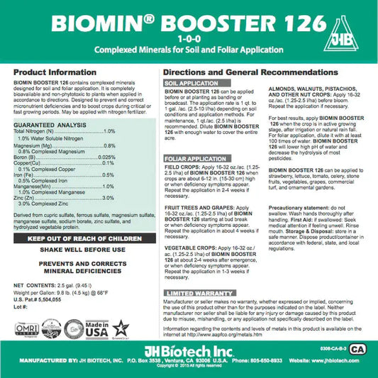 Biomin® Booster 126 Amino Acid Chelated Minerals - Gallon