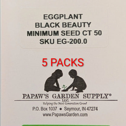 Black Beauty Heirloom Egg Plant Seeds