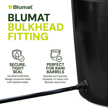 8mm BULKHEAD / Through-Hull Tank Connector - 2 Pack - Midwest Grow LLC