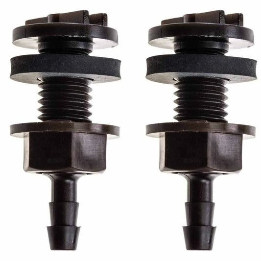 8mm BULKHEAD / Through-Hull Tank Connector - 2 Pack - Midwest Grow LLC