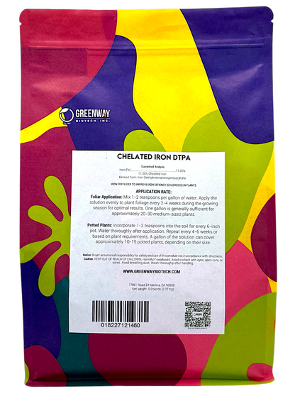 Chelated Iron DTPA Fertilizer - Midwest Grow LLC