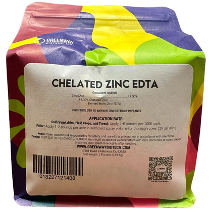 Chelated Zinc EDTA Fertilizer - Midwest Grow LLC