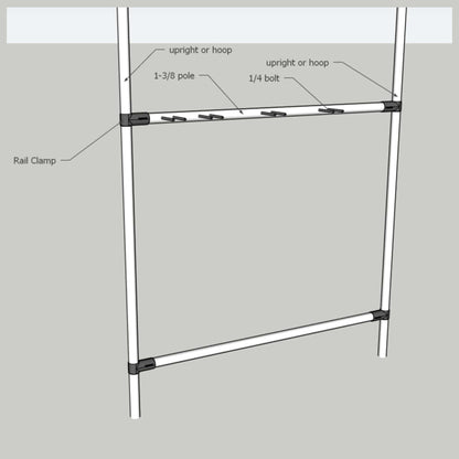 DIY Garden Tool Organizer Kit – For 1 ⅜" Fence Rail Pipe - Midwest Grow LLC