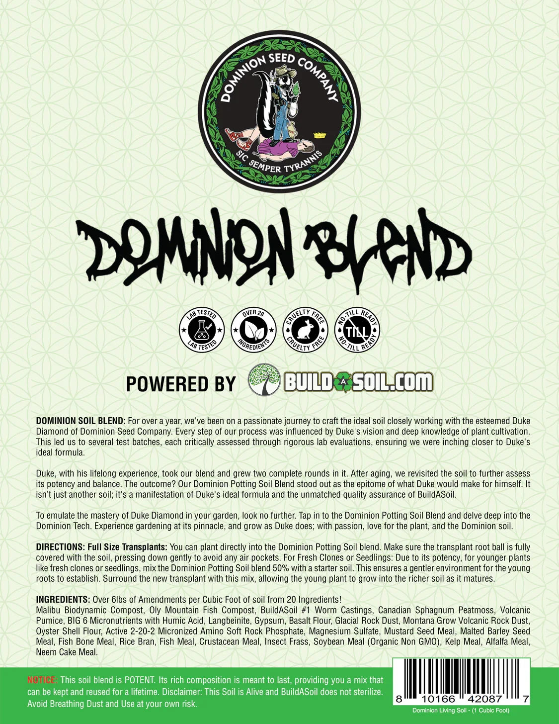 BuildASoil Dominion Soil Blend- Duke Diamond x BuildASoil Collab