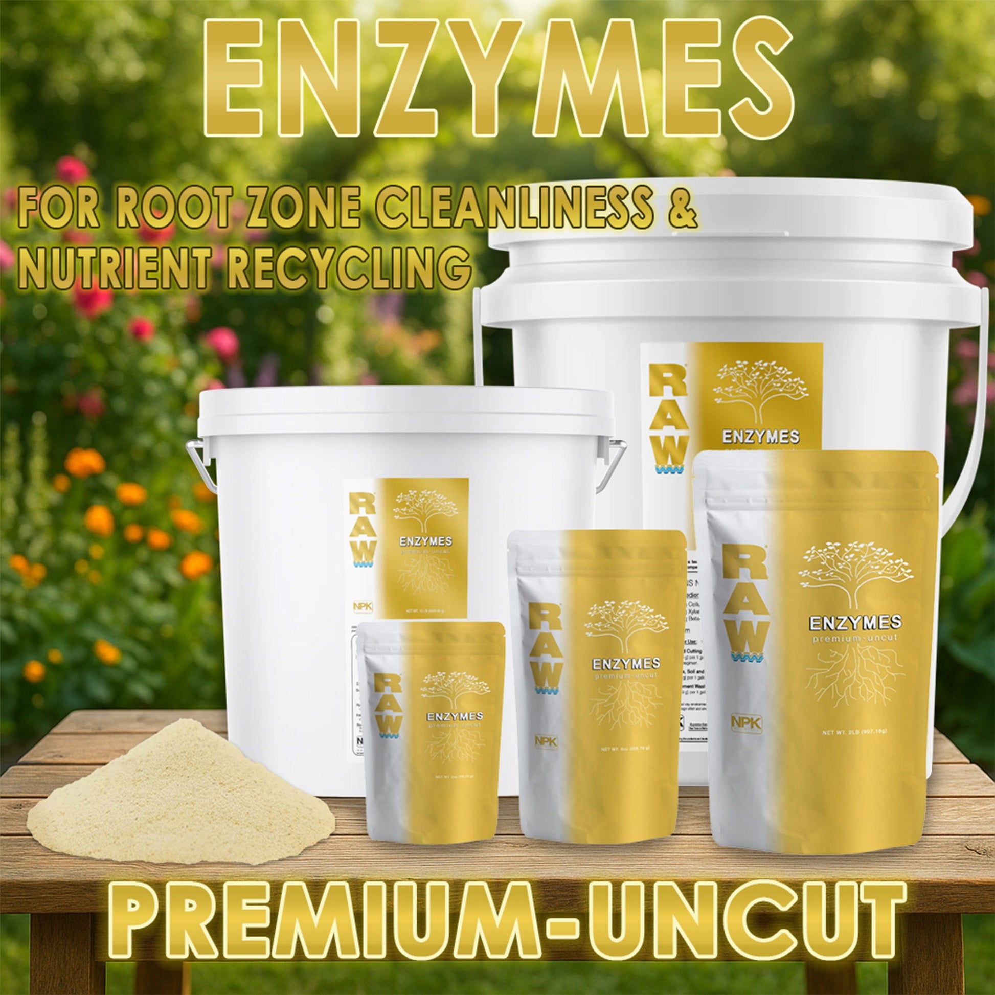RAW Enzymes | Cellulase, Xylanase & Beta-Glucanase | Water-Soluble Supplement - Midwest Grow LLC