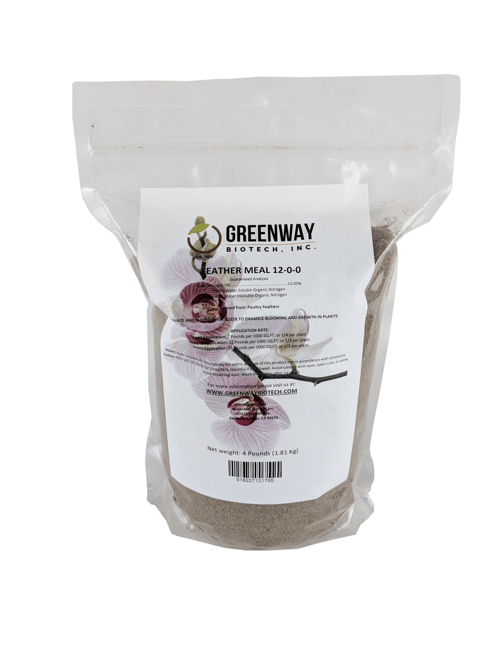 Feather Meal Fertilizer 12-0-0 - Midwest Grow LLC