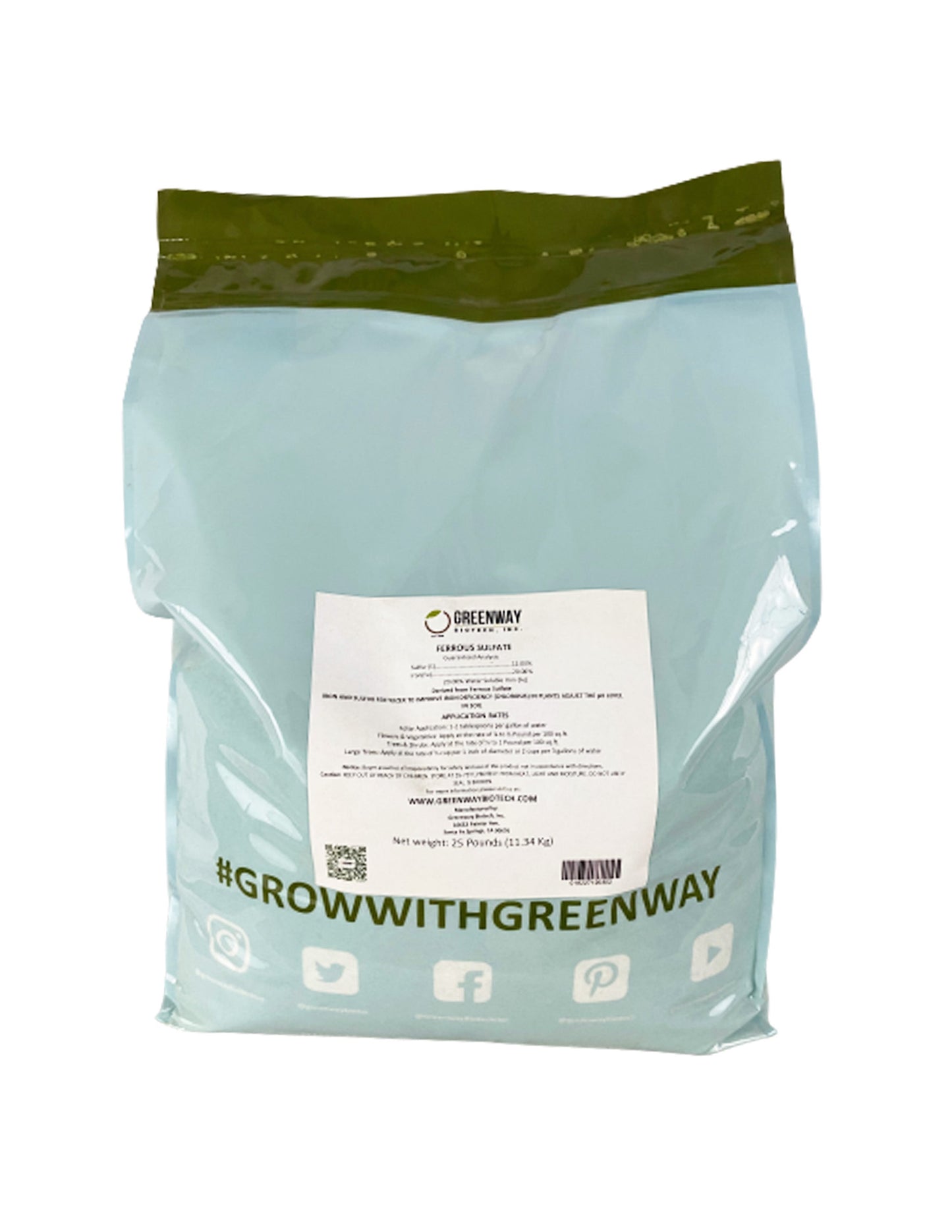 Organic Ferrous Sulfate (Iron Sulfate) | 20% Iron (Fe) - Midwest Grow LLC