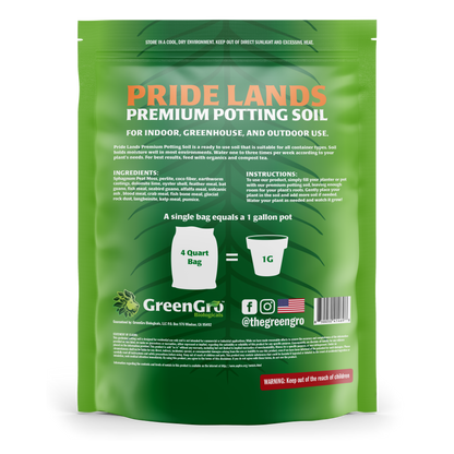 Pride Lands Premium Potting Soil 4qt