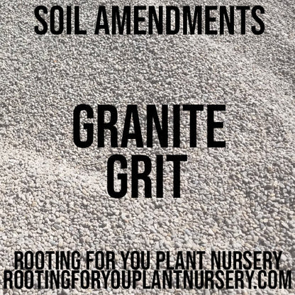 Granite Grit Soil Amendment 8oz Volume Resealable Bags Organic - Oregon Licensed Nursery - Measured in 8oz Volume 6x9x3 Bag