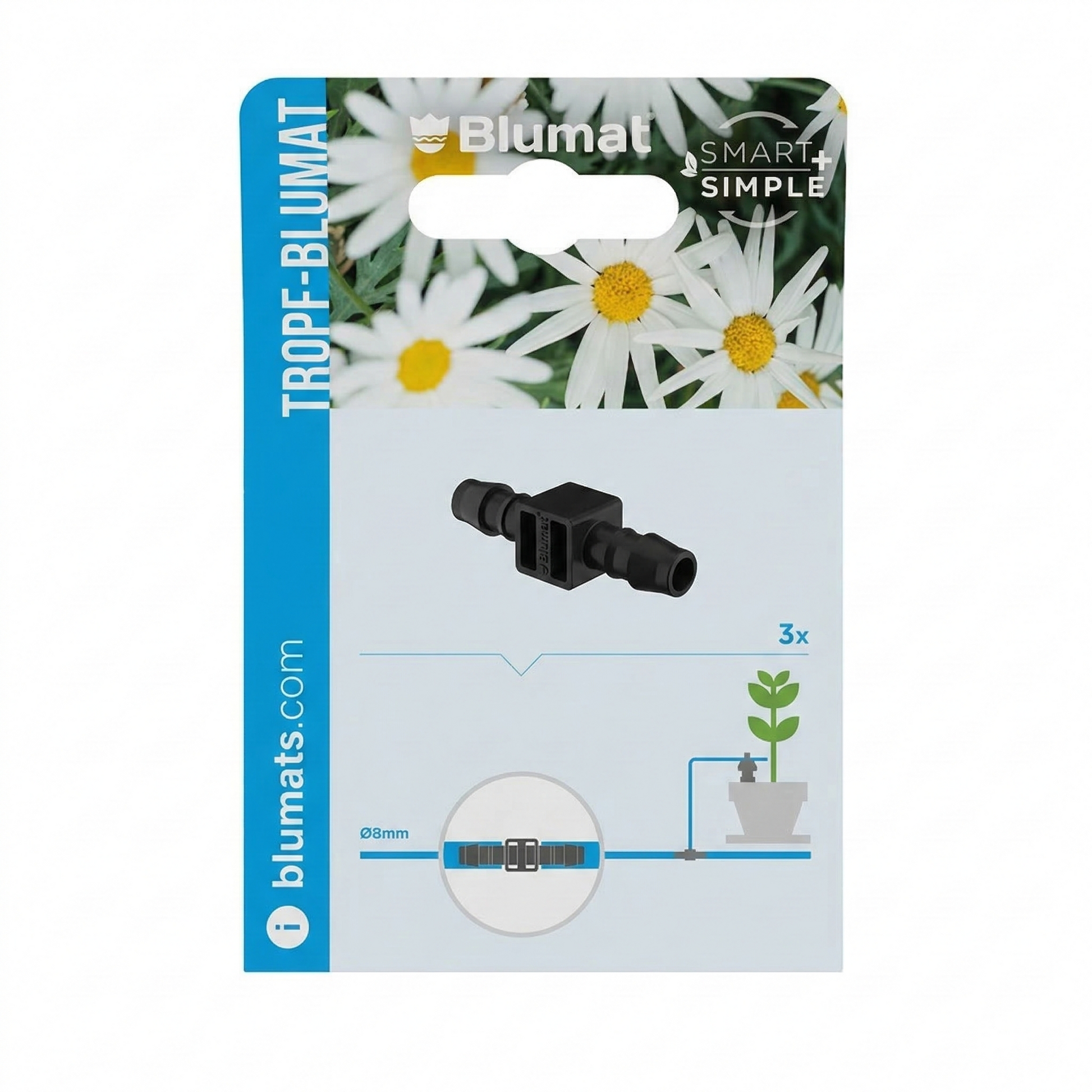 Hose Union 8-8 mm - Midwest Grow LLC