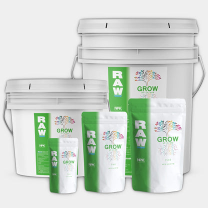 RAW GROW | All in One Water Soluble Nutrient Blend | Vegetative Base Fertilizer - Midwest Grow LLC
