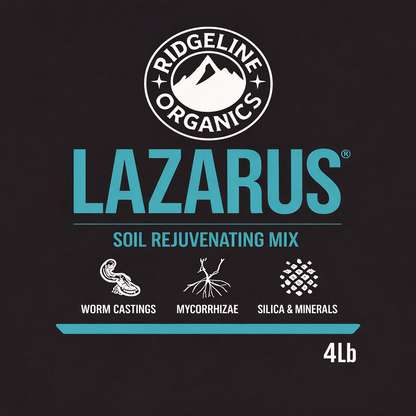 Ridgeline Organics Lazarus Soil Rejuvenating Mix with worm castings, mycorrhizae, silica & minerals, 4 lb bag