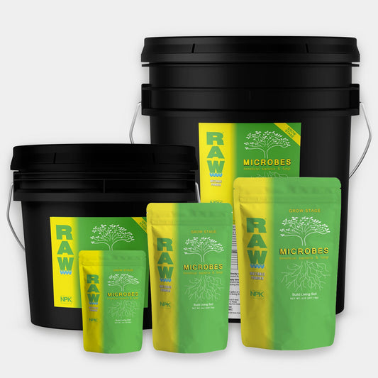 RAW Microbes Grow Stage | Beneficial Bacteria & Fungi | Root & Vegetative Support - Midwest Grow LLC