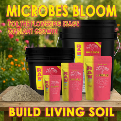 RAW Microbes Bloom Stage | Beneficial Bacteria & Fungi | Flower & Fruit Support - Midwest Grow LLC