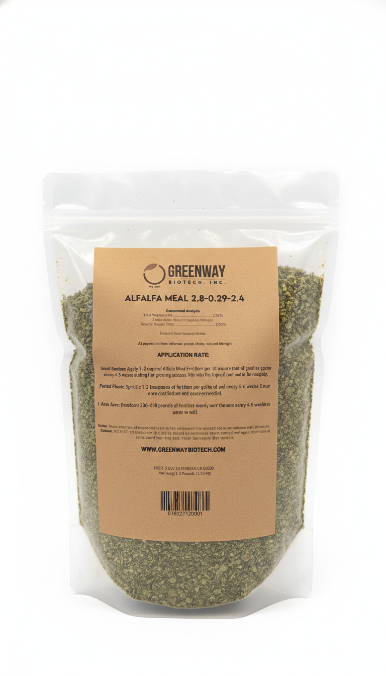 Alfalfa Meal Fertilizer 2.50-0-2.50 - Midwest Grow LLC