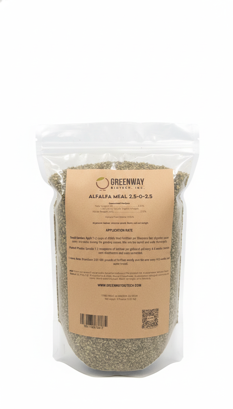 Alfalfa Meal Fertilizer 2.50-0-2.50 - Midwest Grow LLC