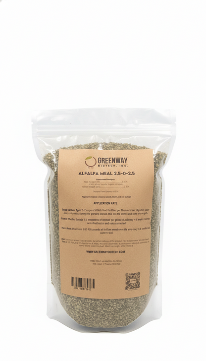 Alfalfa Meal Fertilizer 2.50-0-2.50 - Midwest Grow LLC