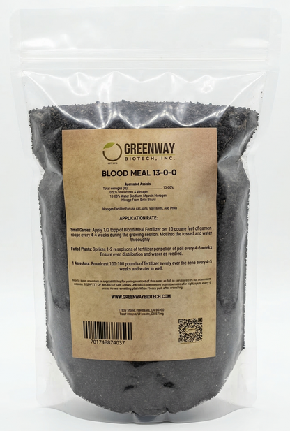 Organic Blood Meal Fertilizer 13-0-0 - Midwest Grow LLC
