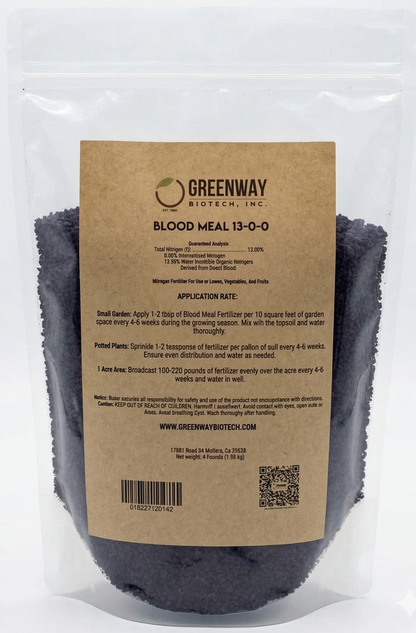 Organic Blood Meal Fertilizer 13-0-0 - Midwest Grow LLC