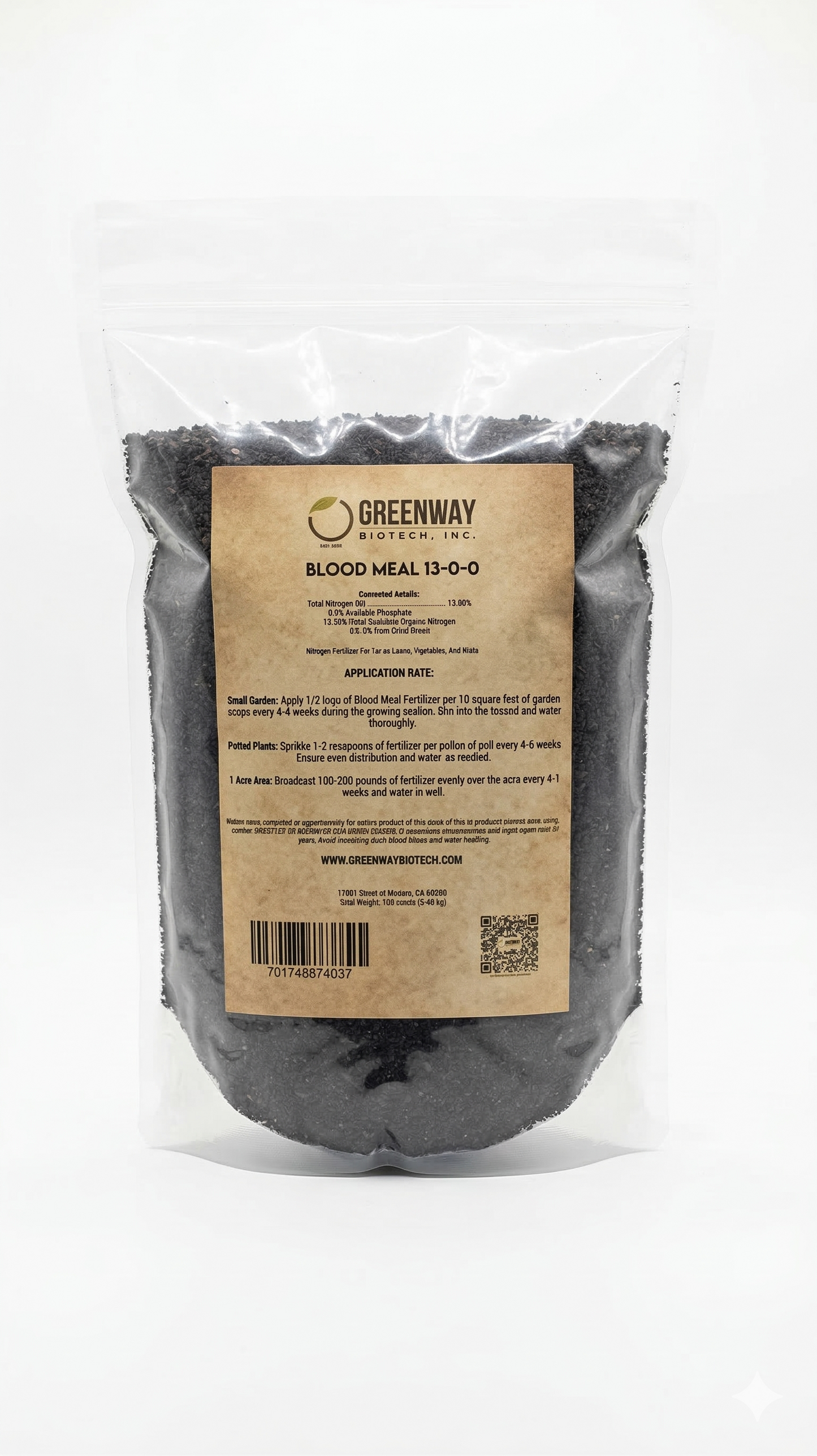 Organic Blood Meal Fertilizer 13-0-0 - Midwest Grow LLC