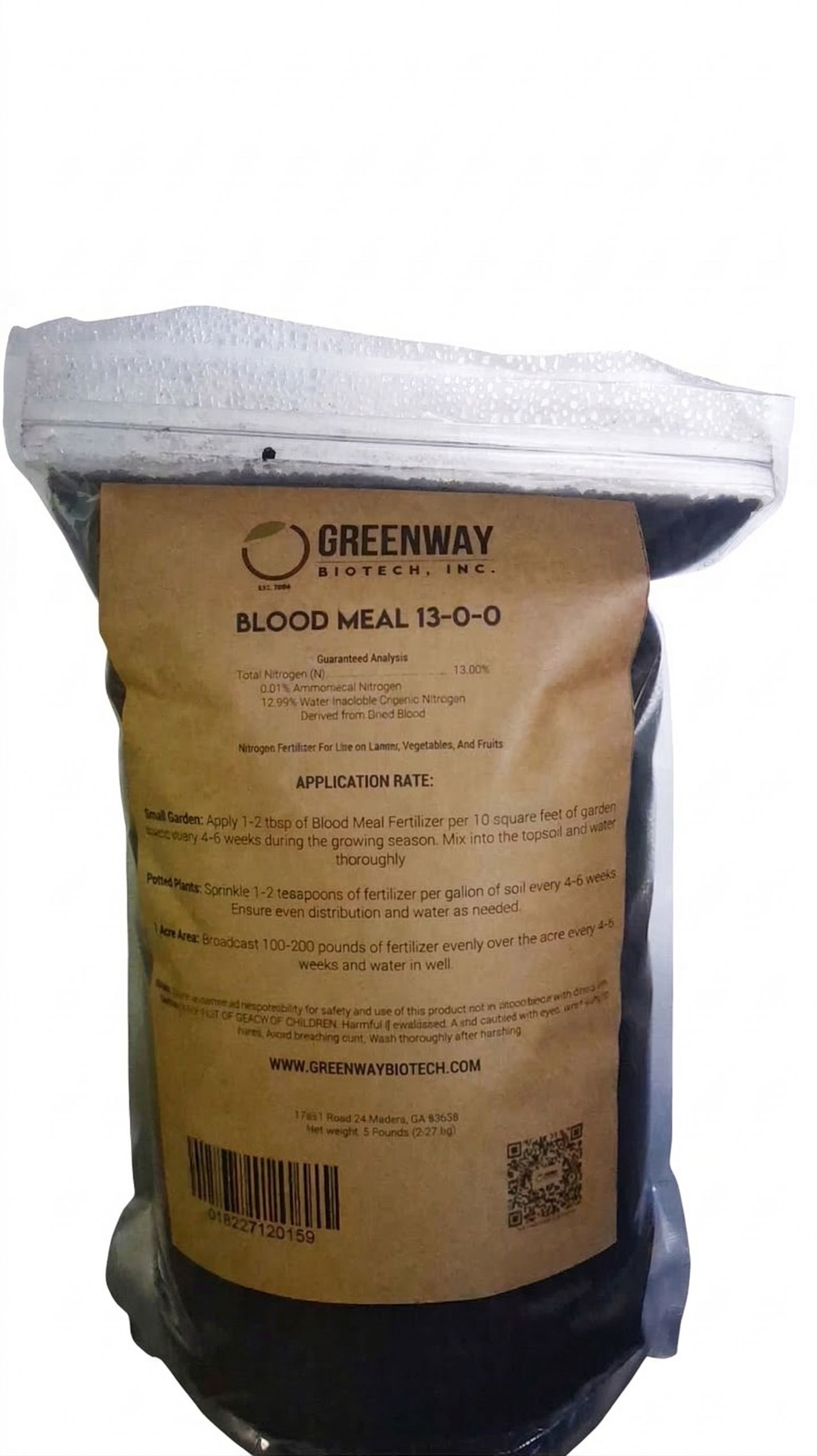 Organic Blood Meal Fertilizer 13-0-0 - Midwest Grow LLC