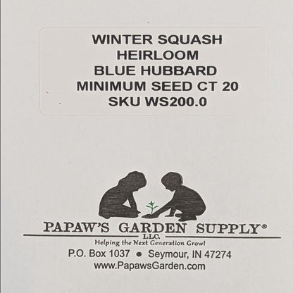 Blue Hubbard Heirloom Winter Squash Seeds