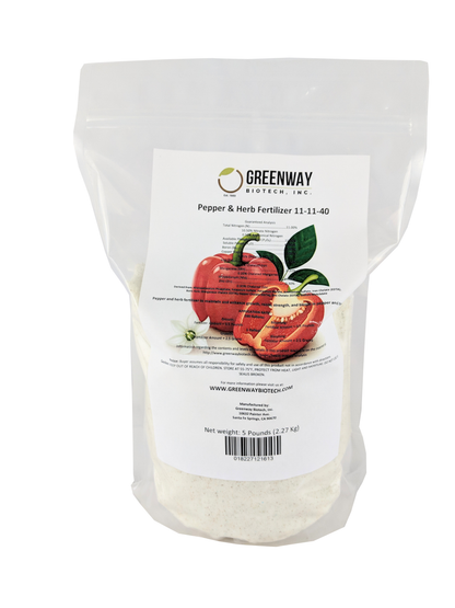 Pepper and Herb Fertilizer 11-11-40 | Chelated Micronutrients | Hydroponics, Soil & Foliar Application - Midwest Grow LLC