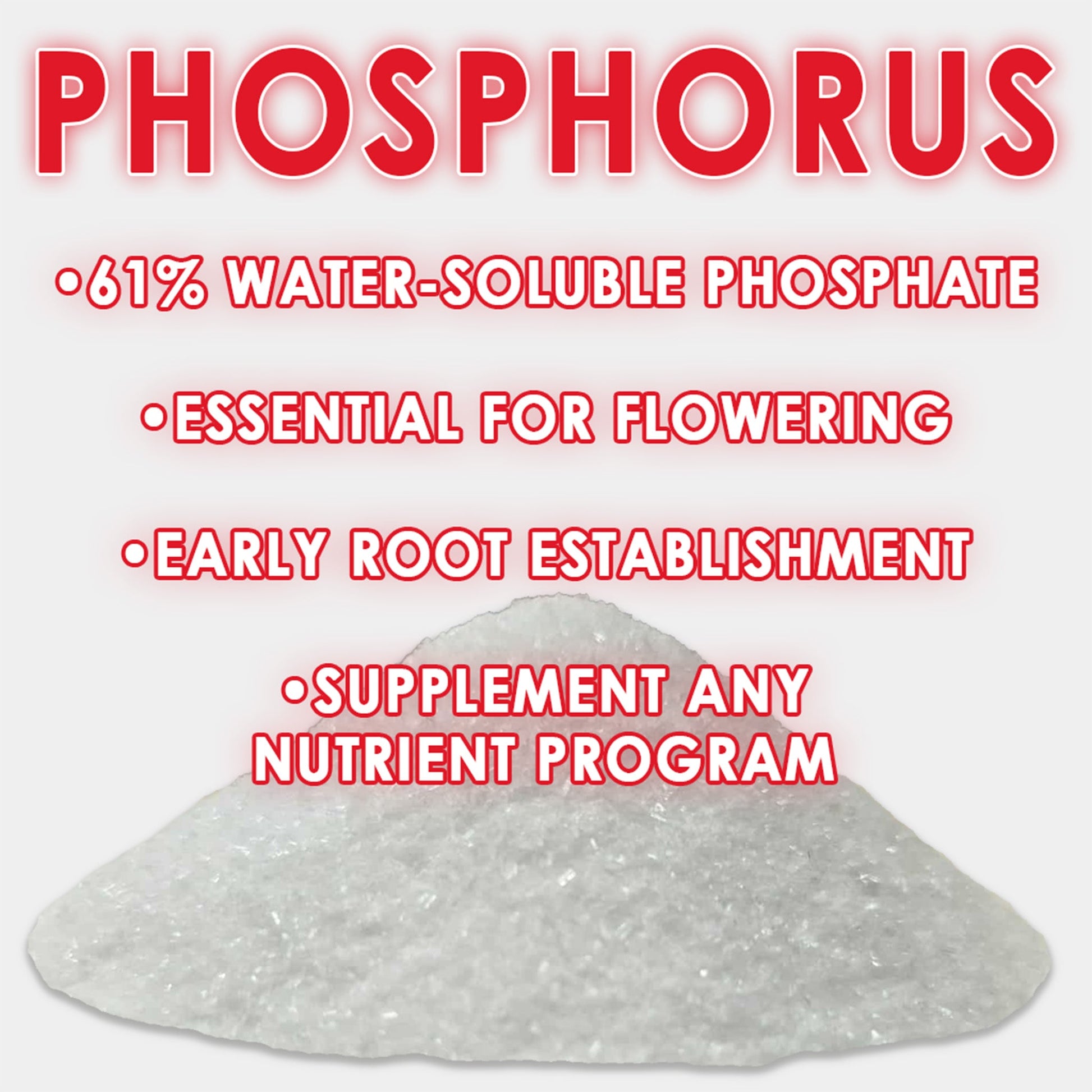 RAW Phosphorus | 61% Water-Soluble Phosphate + Ammonium Nitrogen | Bloom & Root Support - Midwest Grow LLC