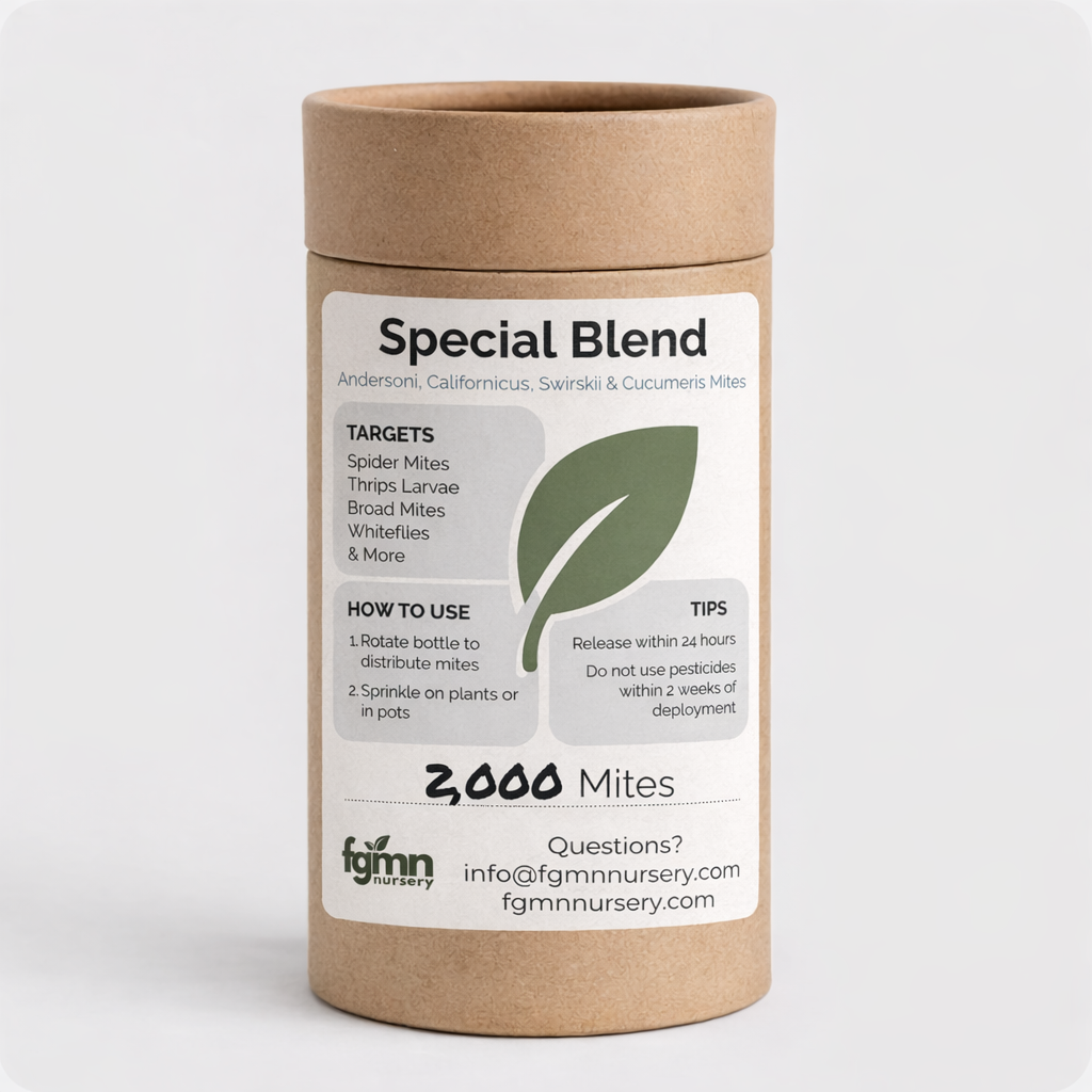 Special Blend Predatory Mite Mix Treatment Bottles - Midwest Grow LLC