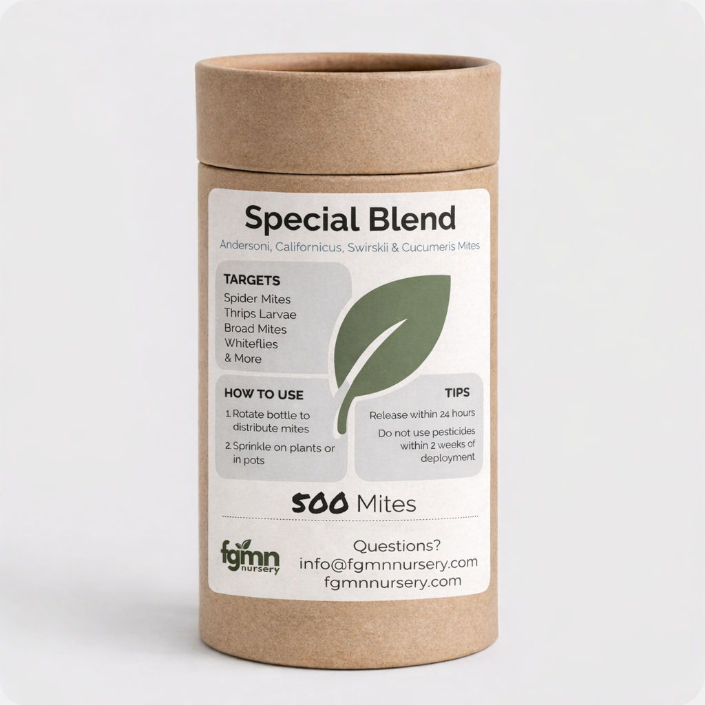 Special Blend Predatory Mite Mix Treatment Bottles - Midwest Grow LLC