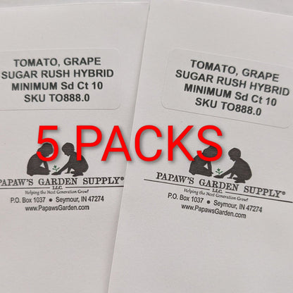 Sugar Rush Hybrid Grape Tomato Seeds