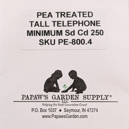 Tall Telephone Vining Treated Pea Seeds