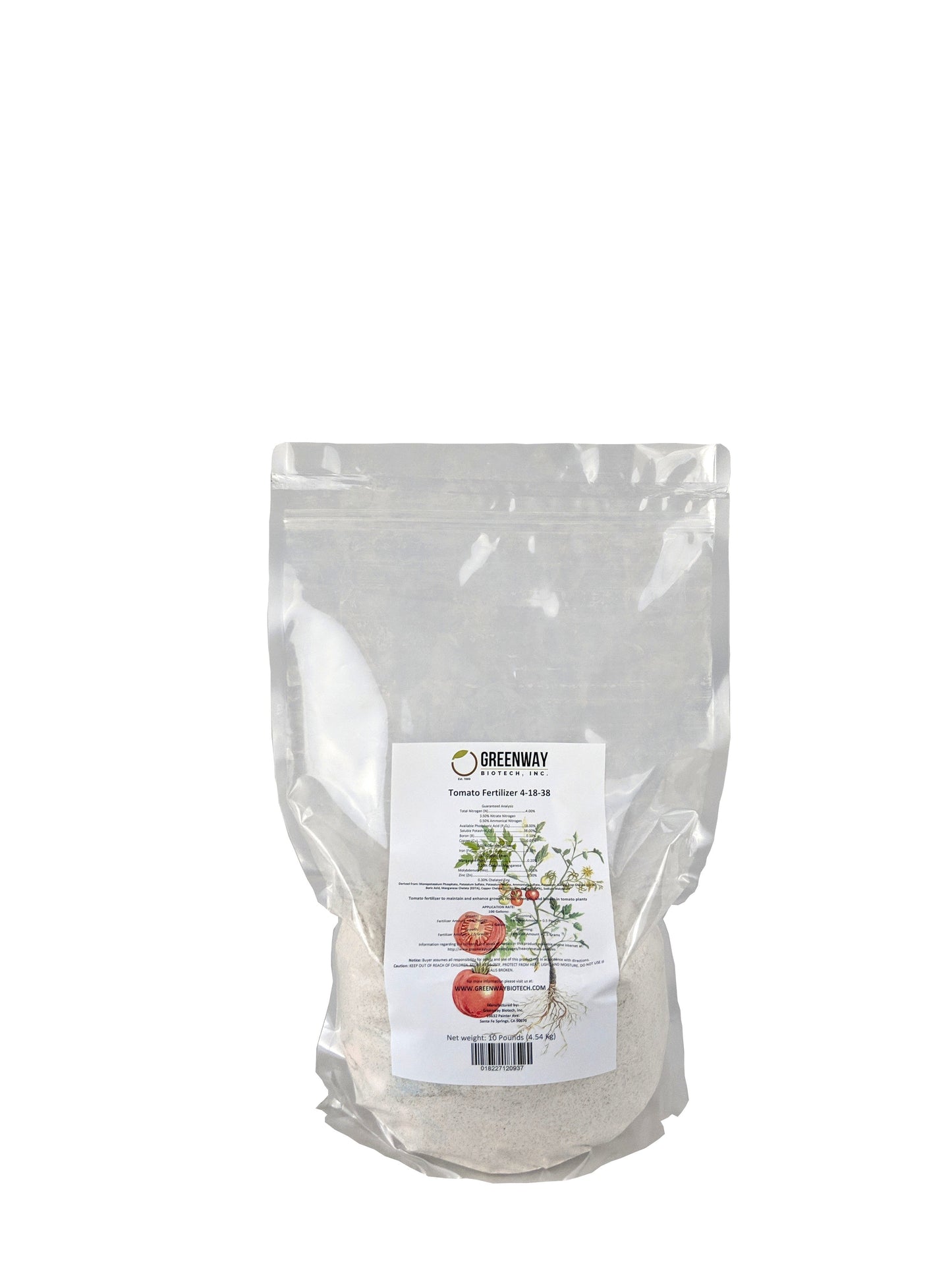 Tomato Fertilizer 4-18-38 | Chelated Micronutrients | Hydroponics, Soil & Foliar Application - Midwest Grow LLC