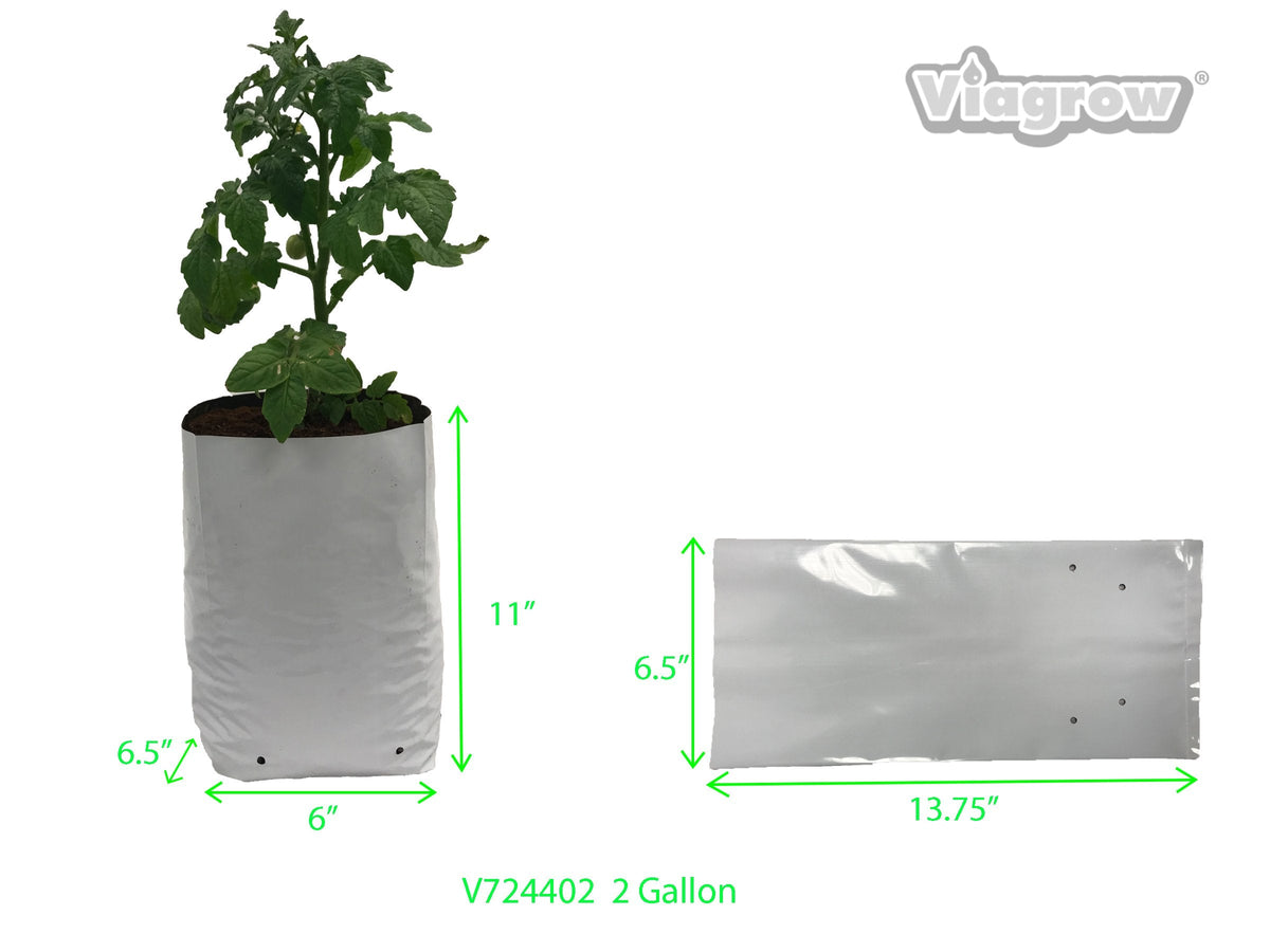 Viagrow Plastic Grow Bags White