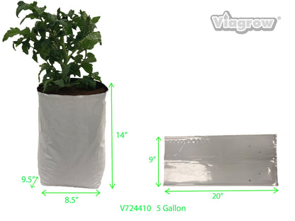 Viagrow Plastic Grow Bags White