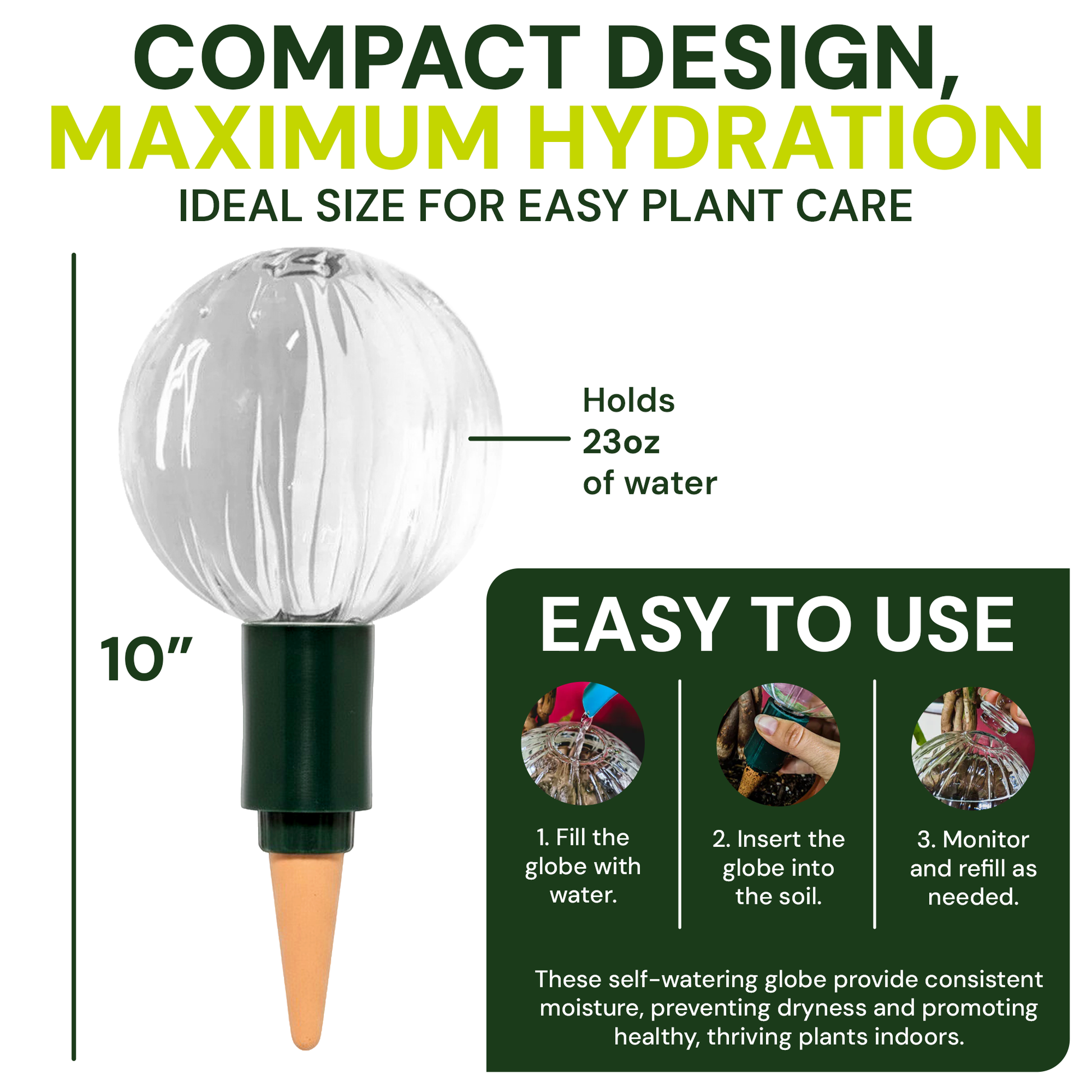 Blumat Glass Plant Self Watering Globes - Midwest Grow LLC