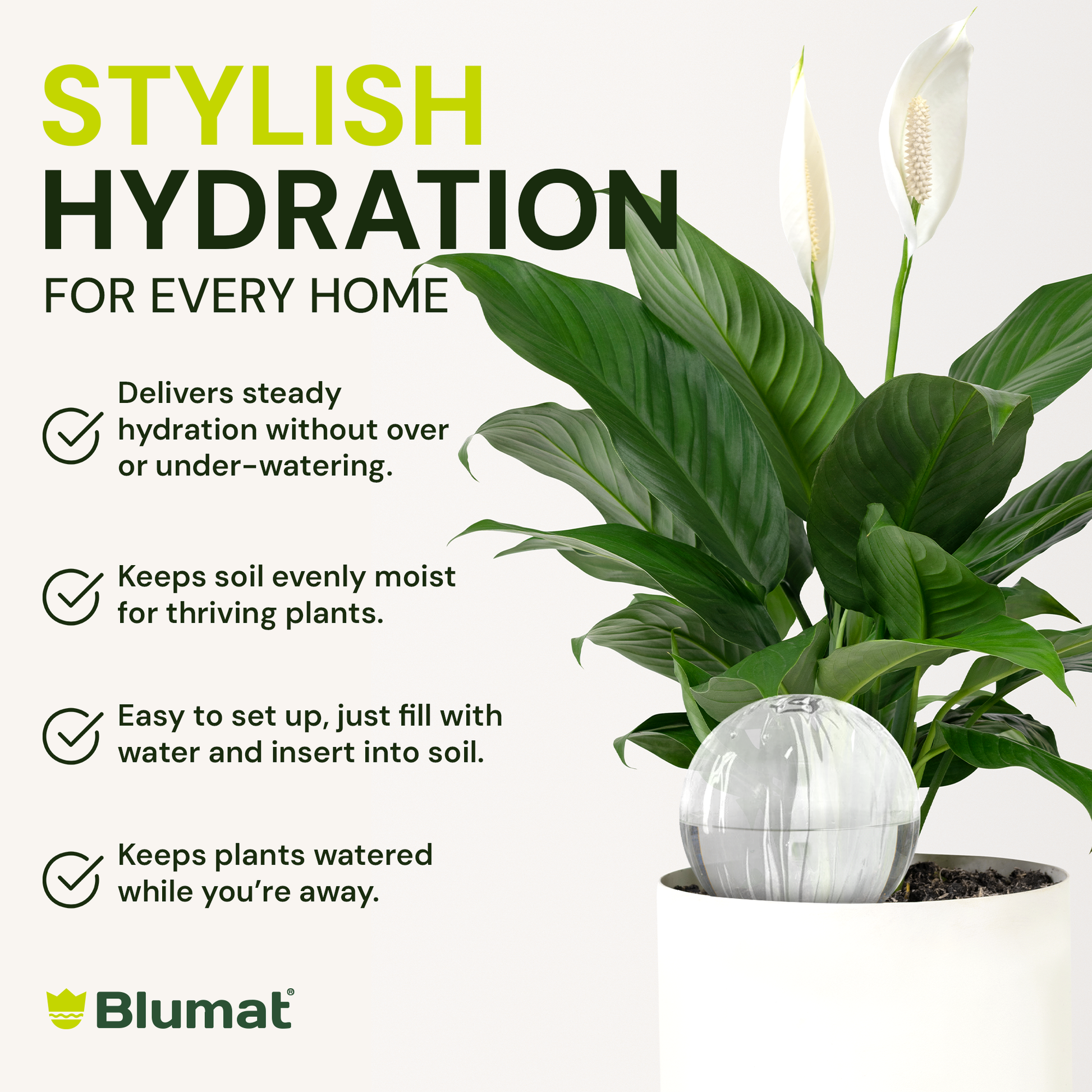 Blumat Glass Plant Self Watering Globes - Midwest Grow LLC