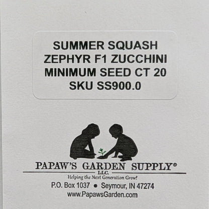 Zephyr Hybrid Zucchini Summer Squash Seeds